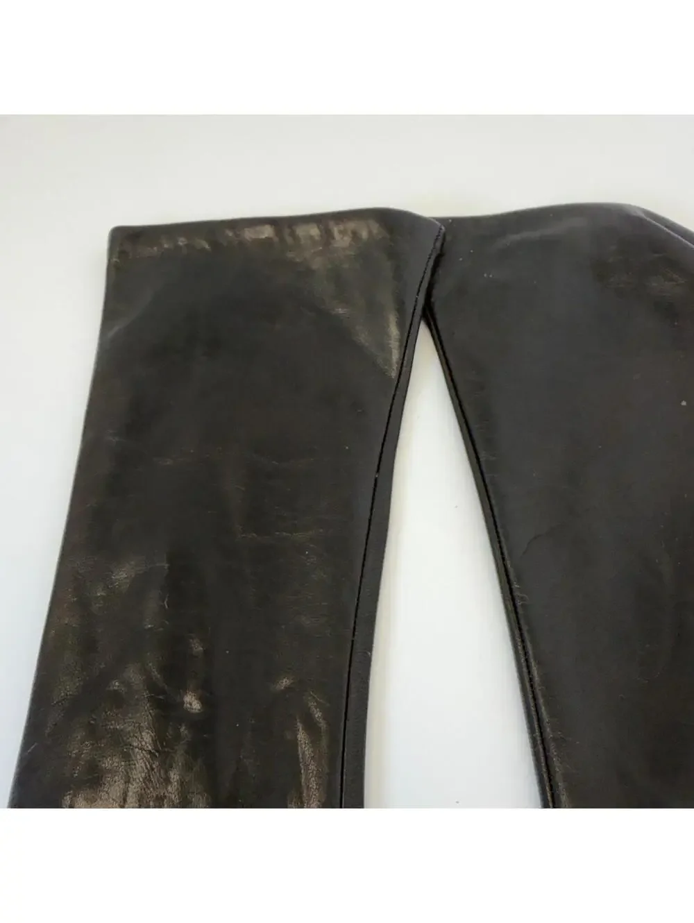 Harrods Black Leather‎ Gloves 6 1/2 Cashmere Lining Made in Italy